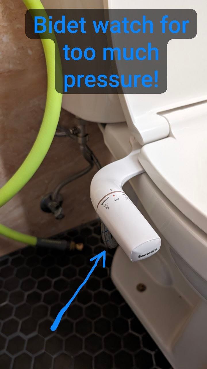 Watch pressure of Bidet!
