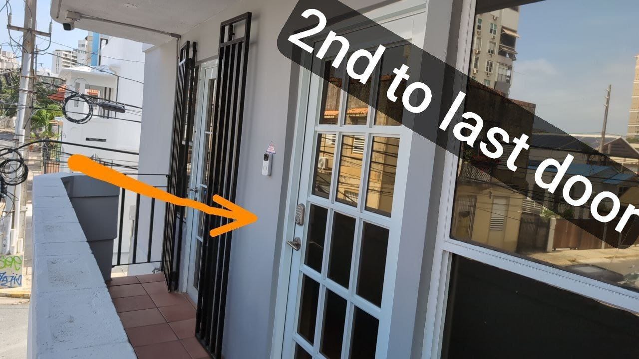 Use the key from the lockbox to open the door. Or better yet, use the App to open it from your phone!